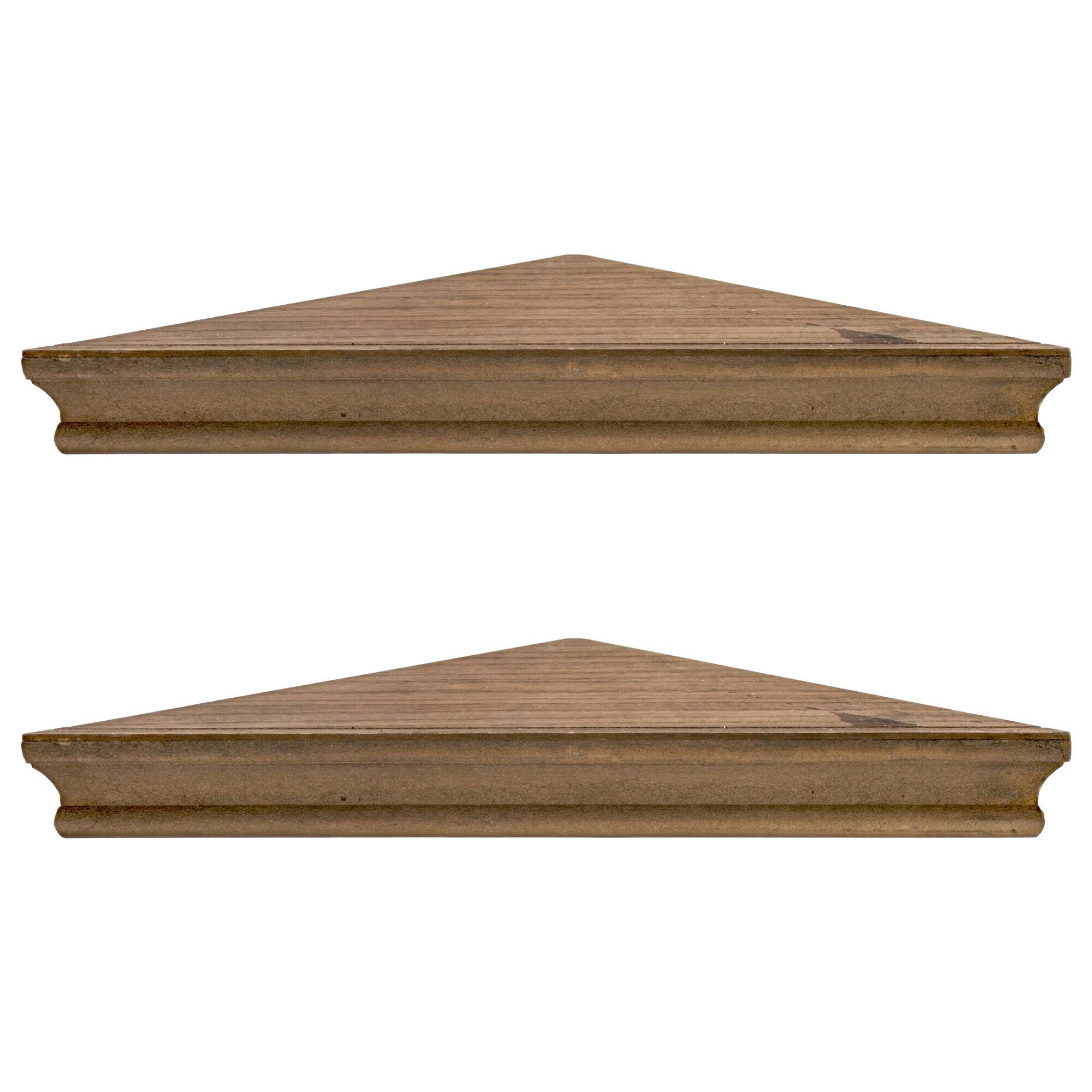 Beveled Floating Corner Shelves Set
